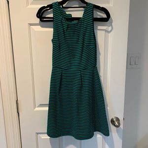 Blue & green striped dress